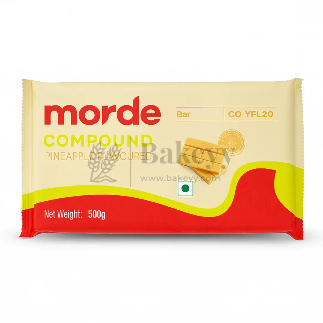 Morde Professional Flavored Compound Chocolate | 500 g | Multiple Flavors Options for Baking & Desserts - Bakeyy.com - India - Morde Professional Flavored Compound Chocolate | 500 g | Multiple Flavors Options for Baking & Desserts - Pineapple 210.00
