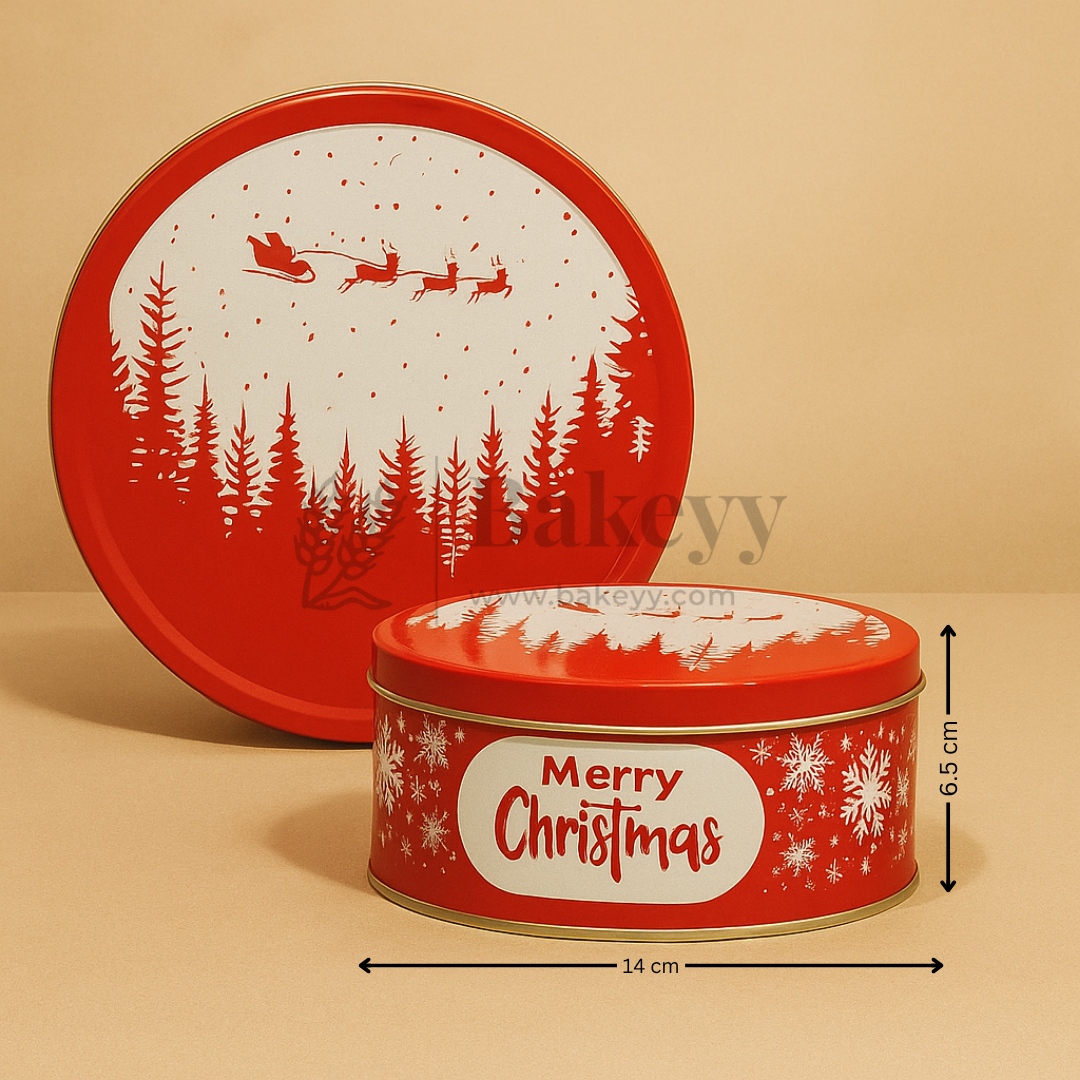 Christmas Assorted Prints Dream Cake Tin Box