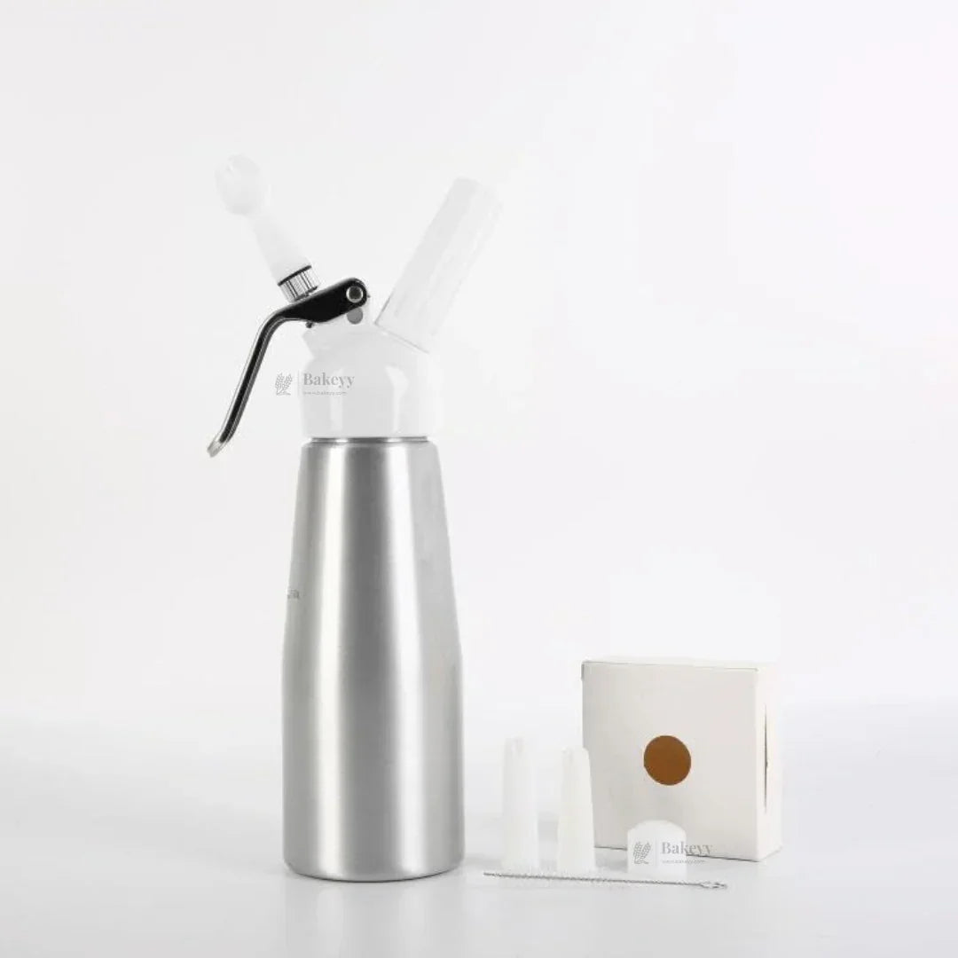 Plastic Head Cream Whipper | Whipped Cream Dispenser for Desserts & Beverages | 500ml / 1000ml Capacity Available | Pack of 1 - Bakeyy.com - India - Plastic Head Cream Whipper | Whipped Cream Dispenser for Desserts & Beverages | 500ml / 1000ml Capacity Available | Pack of 1 - 500 ml 2200.00