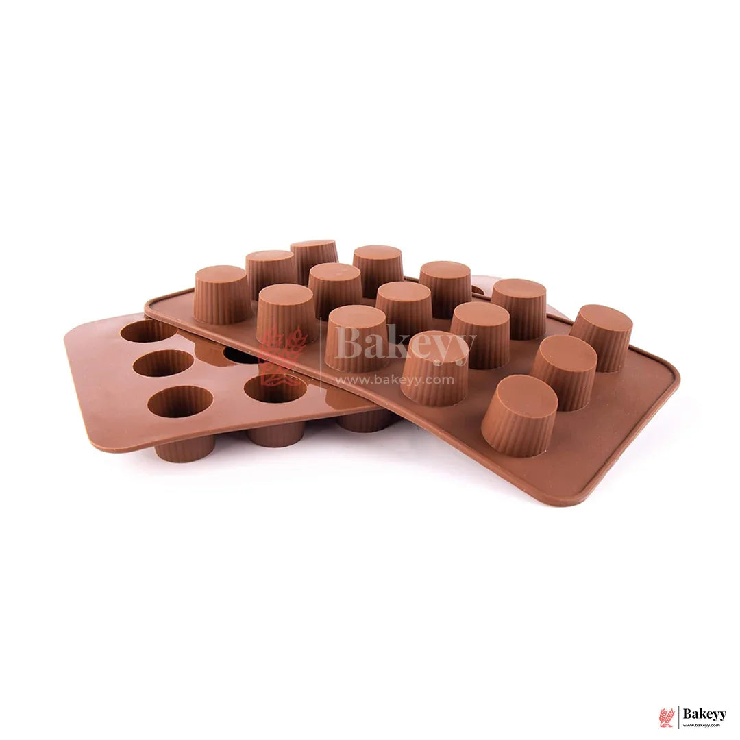 Silicone Mini Cup Shape Mould – 15 Cavity Chocolate & Candy Tray| 1 Piece
