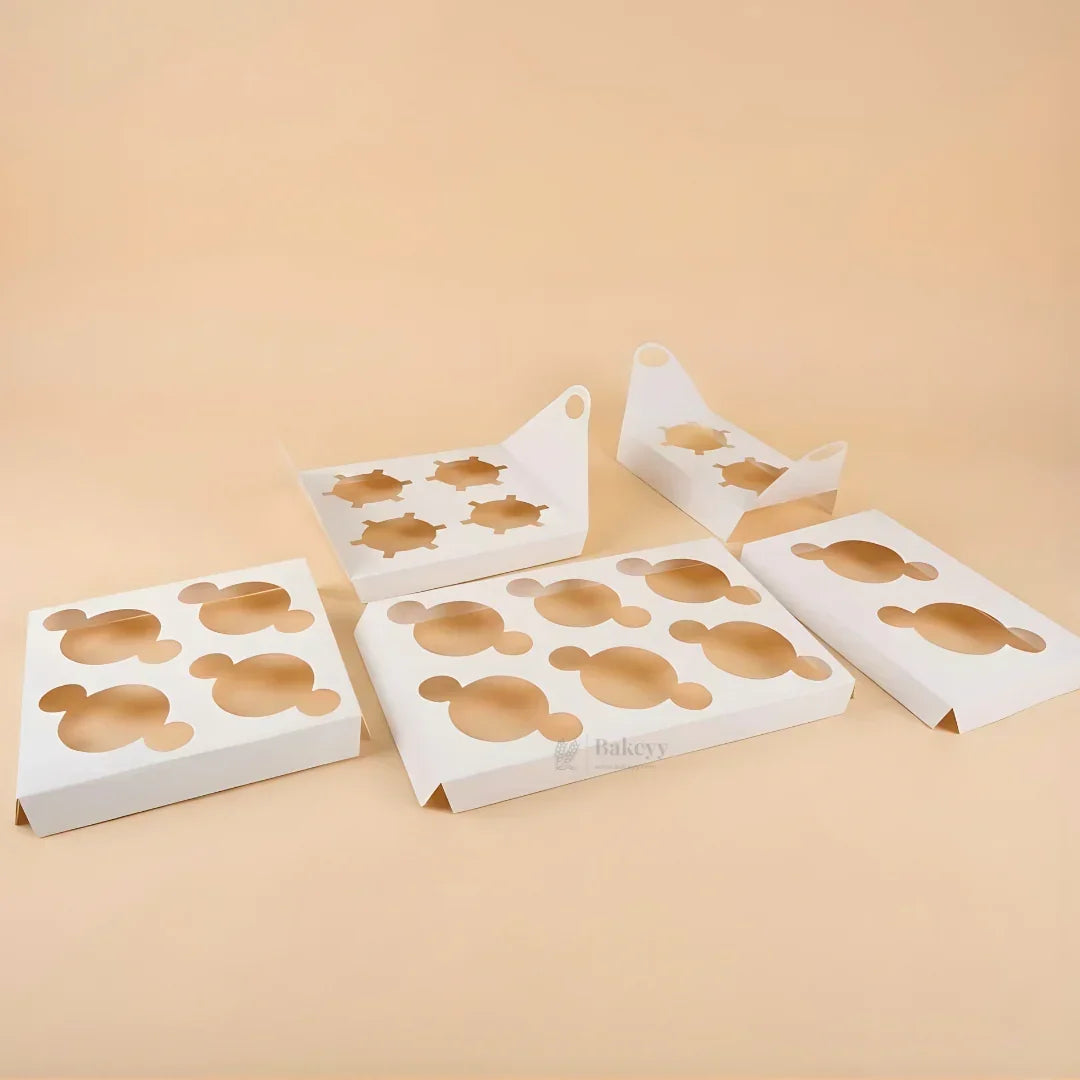 Cavity Cupcake Holder Tray | Bakery Cupcake Base Insert | Muffin Holder for Boxes | Pack of 25 - Bakeyy.com - India - Cavity Cupcake Holder Tray | Bakery Cupcake Base Insert | Muffin Holder for Boxes | Pack of 25 - 1 Cupcake / Without Handle 75.00
