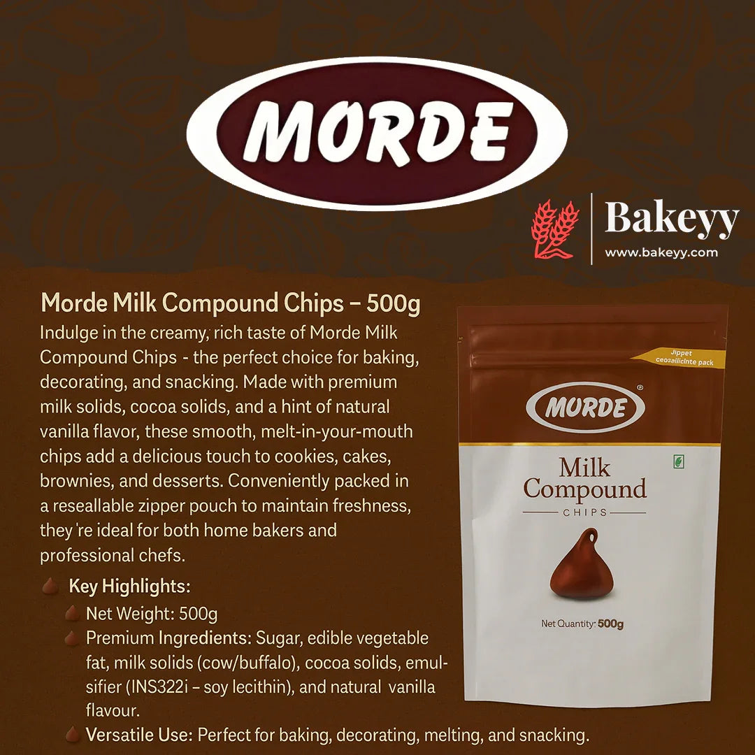 Morde Milk Compound Chips – 500g
