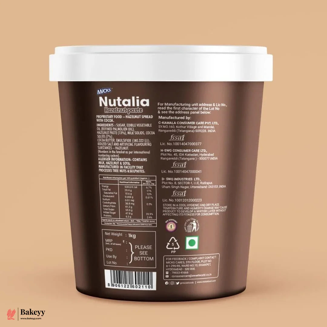 Micks Hazelnut Chocolate Spread - 1kg
