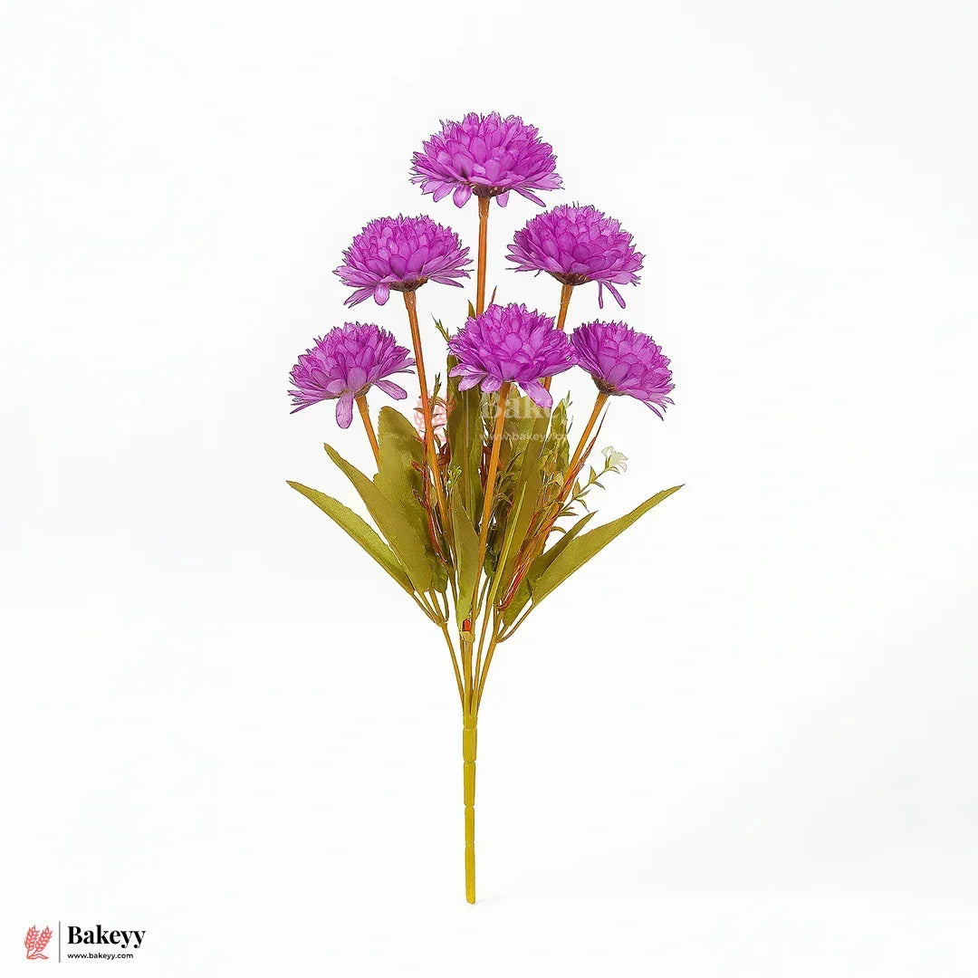 Artificial Chrysanthemum Flower Bunch – 37cm | Decorative Stick for Home & Events | Pack Of 1 - Bakeyy.com - India - Artificial Chrysanthemum Flower Bunch – 37cm | Decorative Stick for Home & Events | Pack Of 1 - Purple 460.00