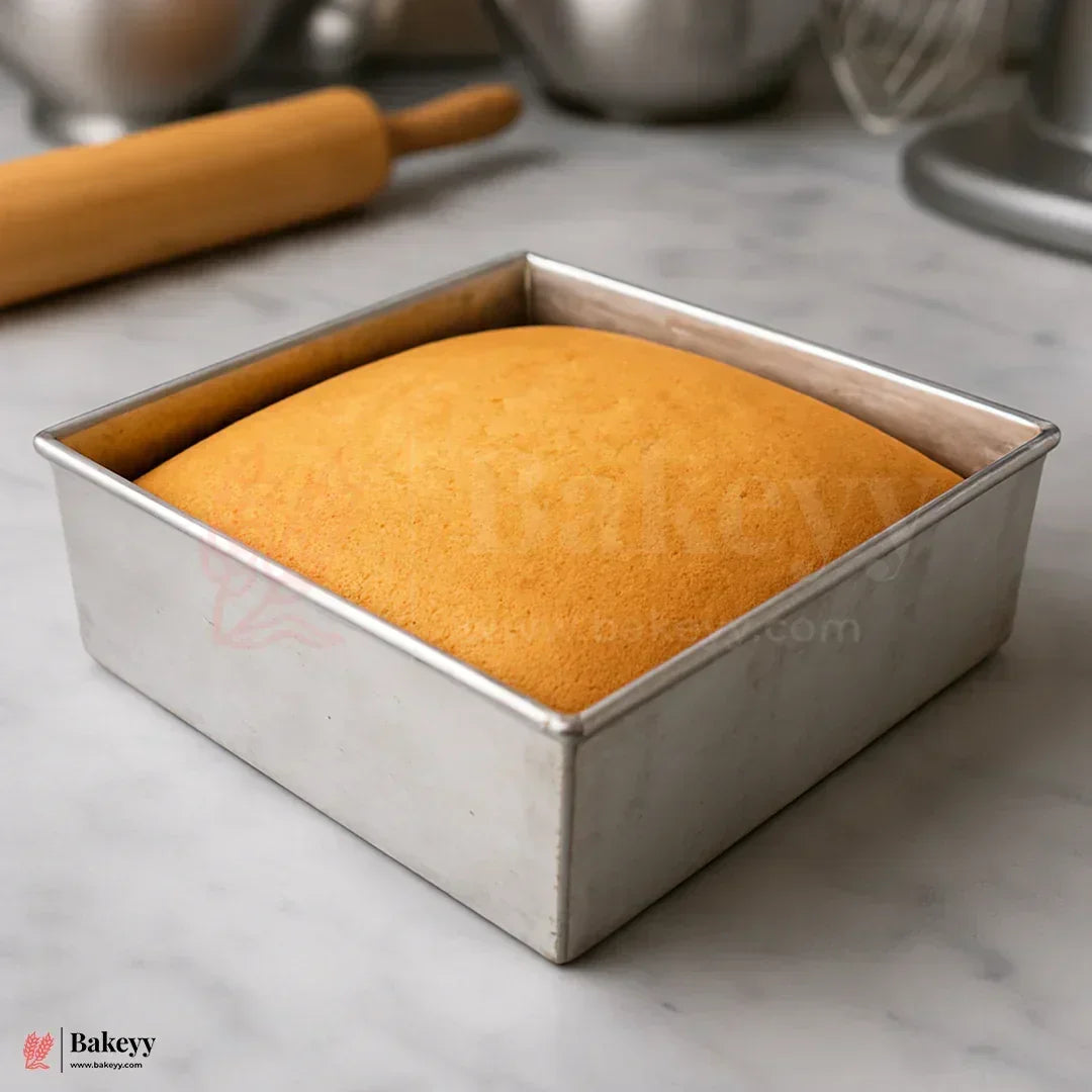 7x2" Square Aluminium Cake Mould
