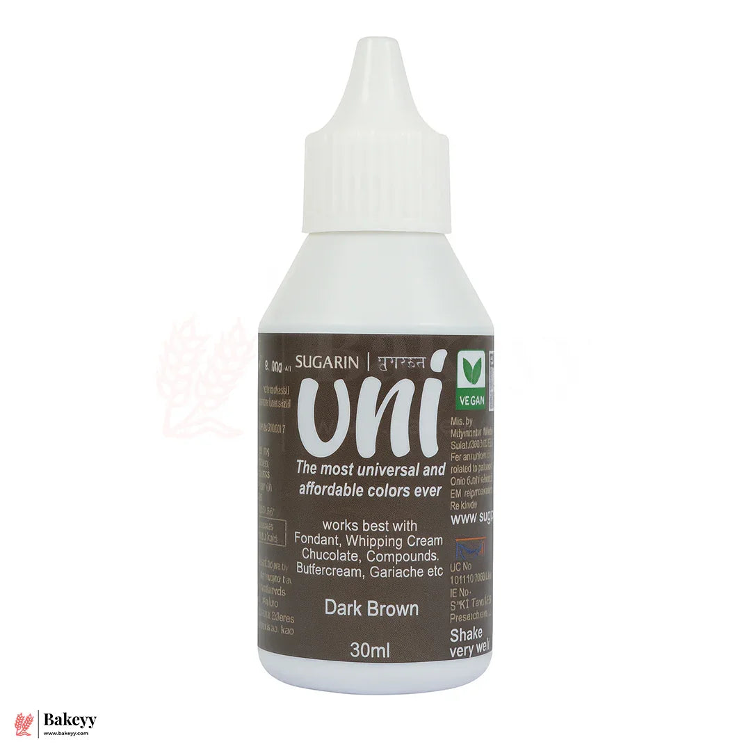 Sugarin UNI Hybrid Food Colour Dark Brown – 30ml
