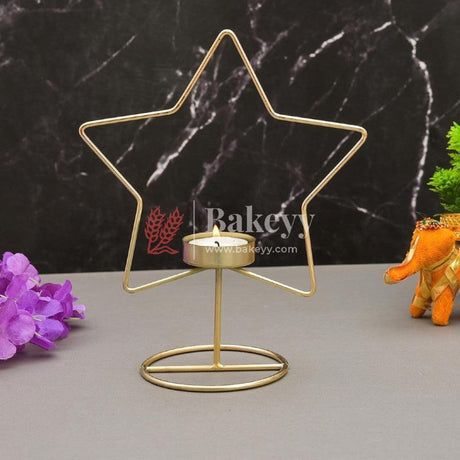 Decorative Candles Stand - Bakeyy.com - India - Decorative Candles Stand - Gold