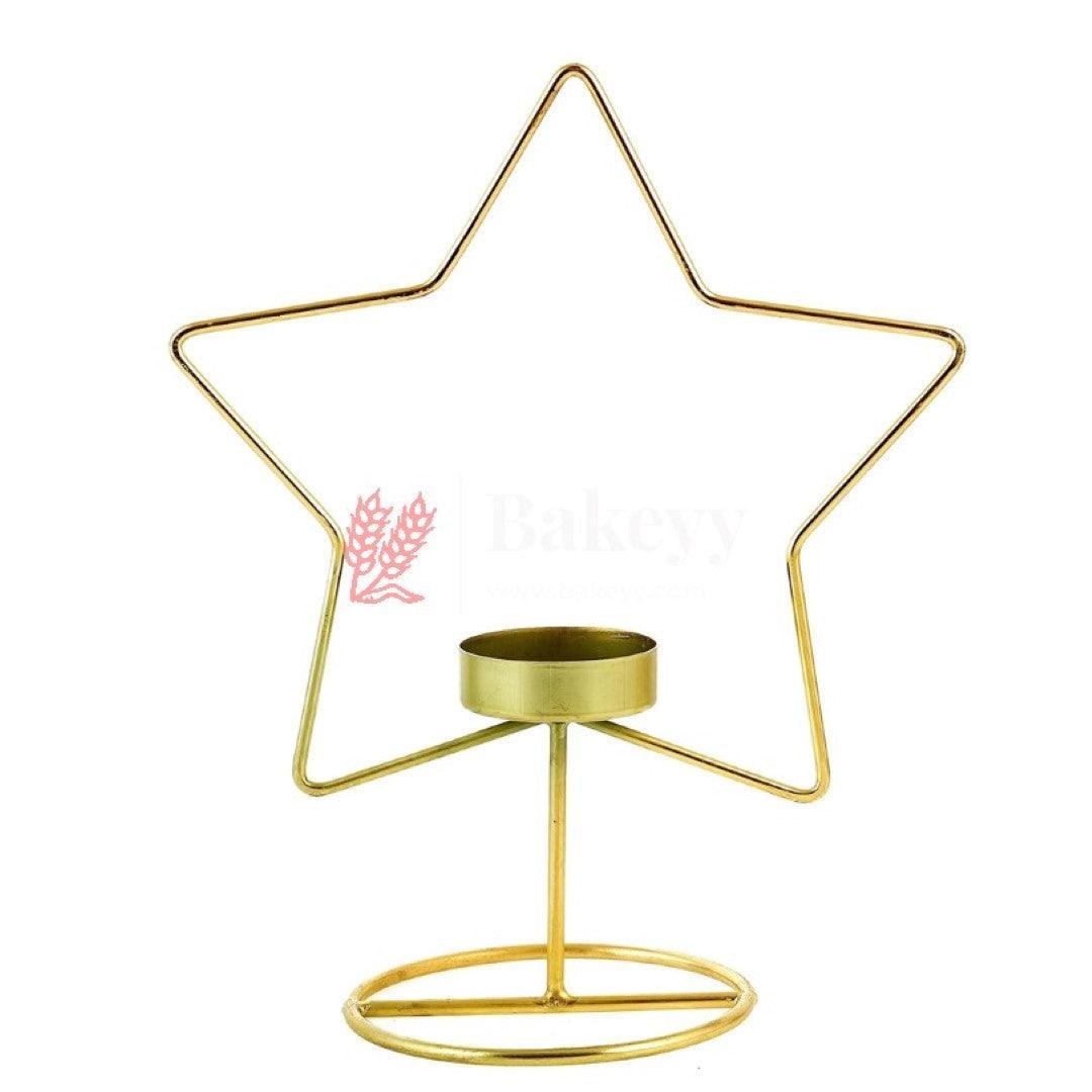 Decorative Candles Stand - Bakeyy.com - India - Decorative Candles Stand - Gold