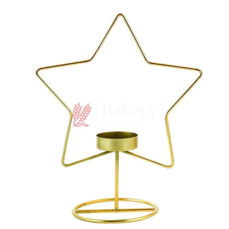 Decorative Candles Stand - Bakeyy.com - India - Decorative Candles Stand - Gold