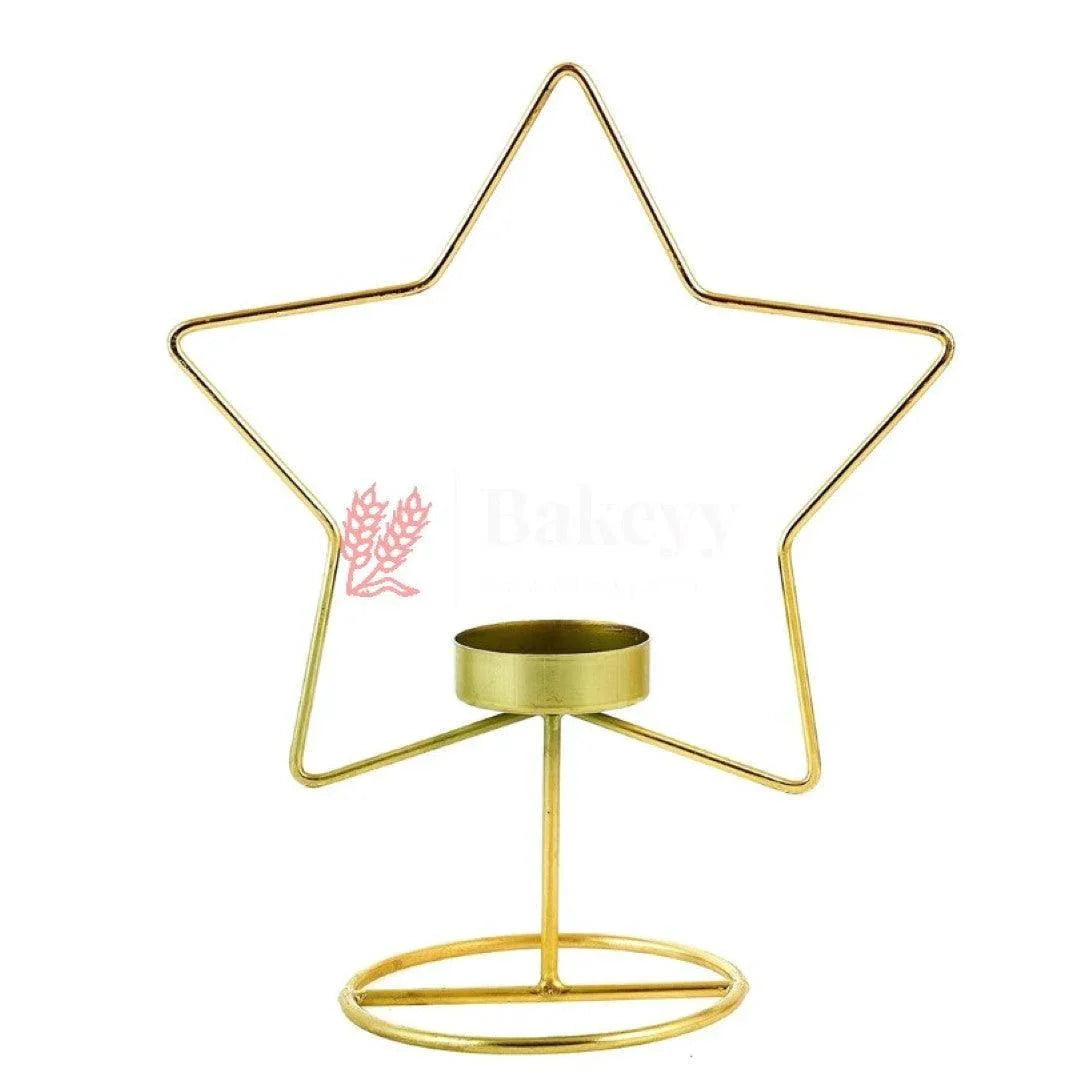 Decorative Candles Stand - Bakeyy.com - India - Decorative Candles Stand - Gold