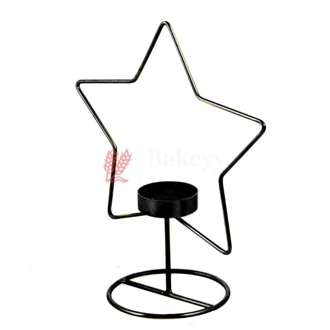 Decorative Candles Stand - Bakeyy.com - India - Decorative Candles Stand - Black