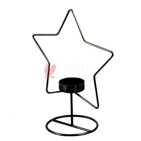 Decorative Candles Stand - Bakeyy.com - India - Decorative Candles Stand - Black