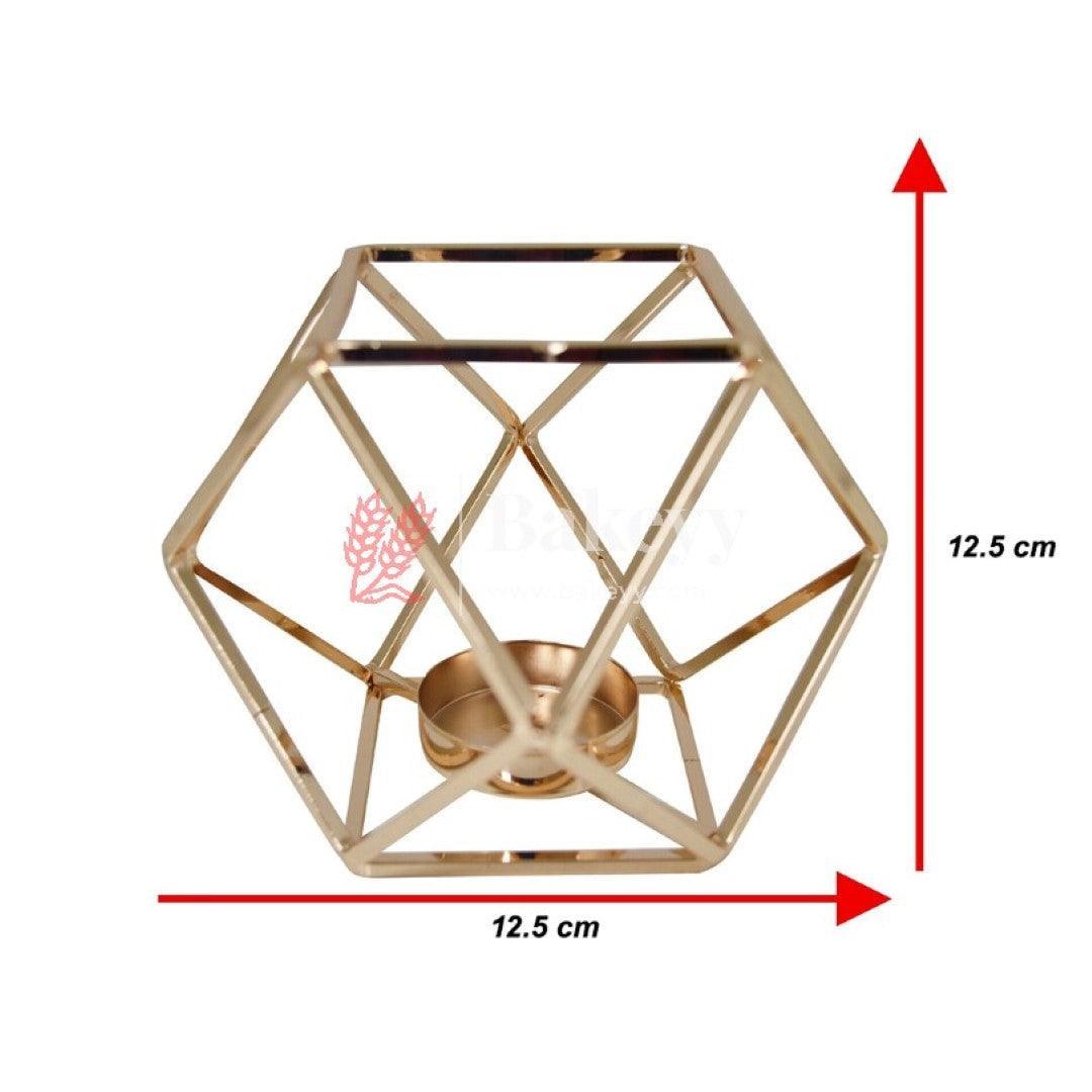 Decorative Candles Stand Perfect for Gifting | V - Day Decor - Bakeyy.com - India - Decorative Candles Stand Perfect for Gifting | V - Day Decor - Gold