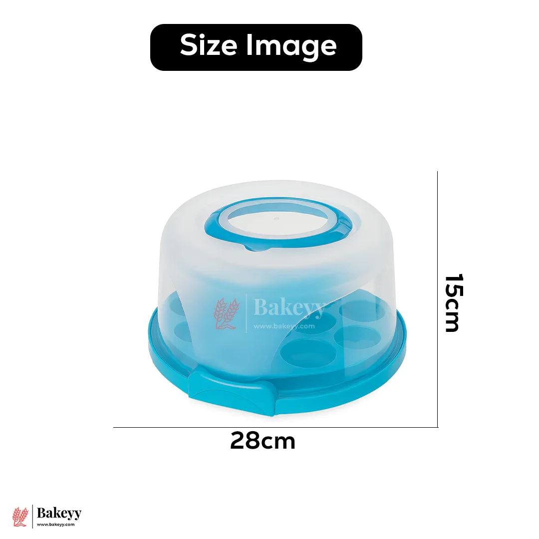 13 Cavity Round Cupcake Carrier with Lock Lid – Ideal for Gifting, Travel & Storage