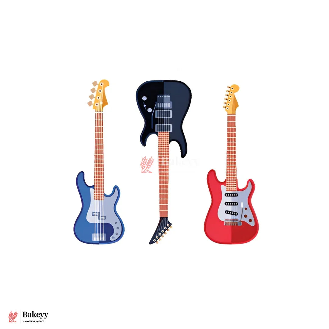 Pre-Cut | Edible Wafer | Guitar Theme| Pack Of 9