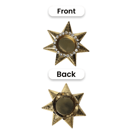 Diwali Diya | Star Shape With Diamonds | Diwali Lamp - Bakeyy.com - India - Diwali Diya | Star Shape With Diamonds | Diwali Lamp - Default Title