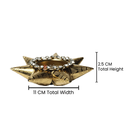 Diwali Diya | Star Shape With Diamonds | Diwali Lamp - Bakeyy.com - India - Diwali Diya | Star Shape With Diamonds | Diwali Lamp - Default Title