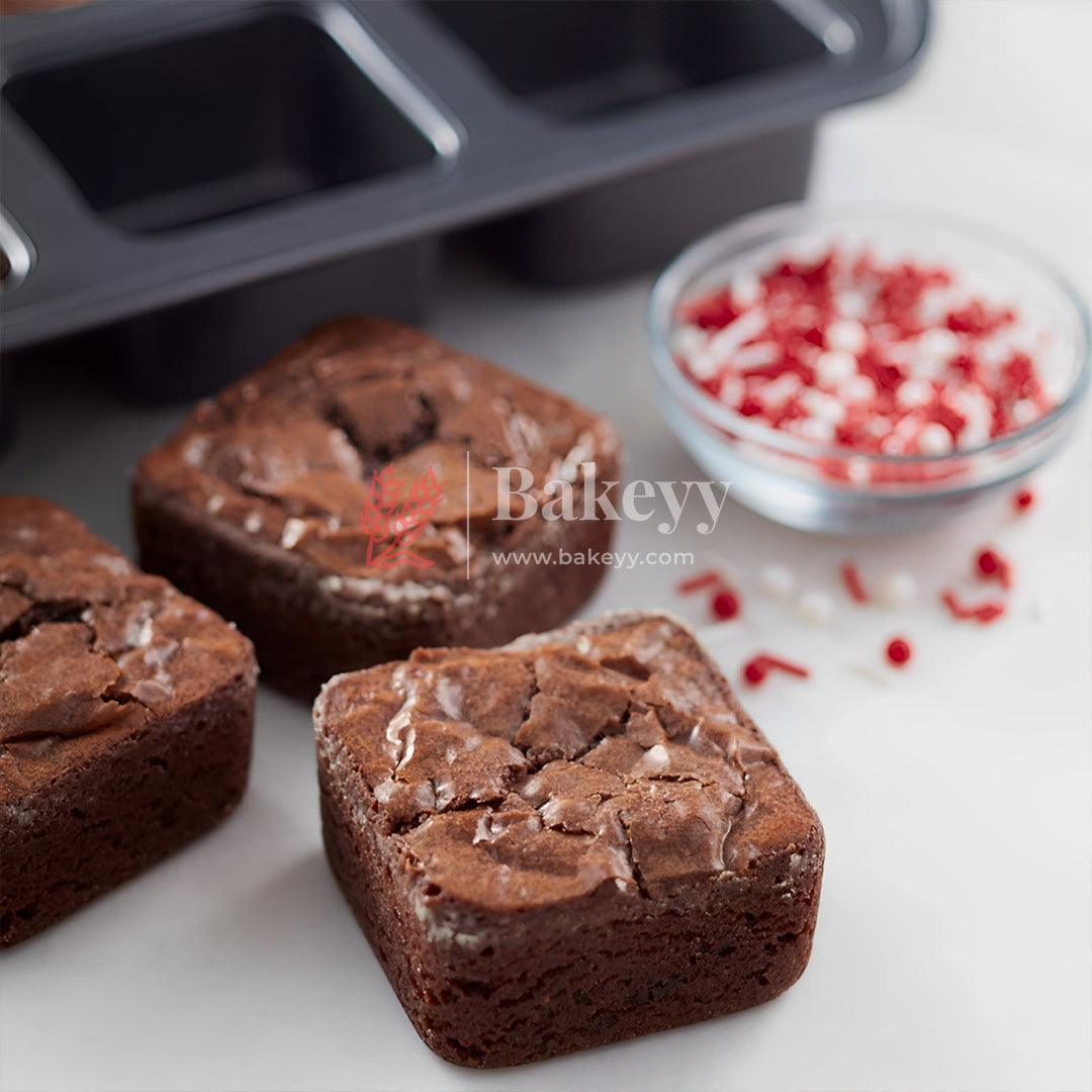 Brownie Cake Pan, 12-Cavity Non-Stick Square Muffin Pan Blondie Bakeware, Heavy Duty Carbon Steel Pan for Oven Baking - Bakeyy.com - India - Brownie Cake Pan, 12-Cavity Non-Stick Square Muffin Pan Blondie Bakeware, Heavy Duty Carbon Steel Pan for Oven Baking - Default Title