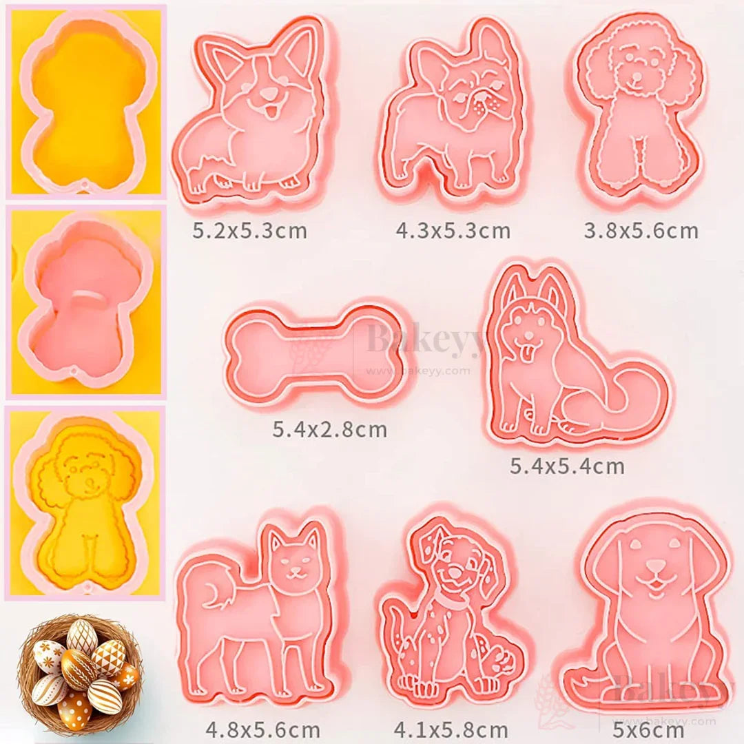 dogcookiecutter_dogshapecookiecutter_dogthemecookiecutterset_dogembossercutter_dogbiscuitmould_dogfondantcutter_dogcookiemouldset_petthemecookiecutter_petsh - Bakeyy.com