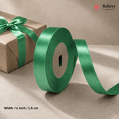 Satin Ribbon Roll For Gift Wrapping | 2 Sizes Available | Multiple Colors | 18M Length | Pack of 1