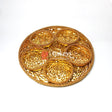 Luxurious Gold-Plated Metal Dry Fruit Round Tray With 5 Decorative Bowls - Bakeyy.com - India - Luxurious Gold-Plated Metal Dry Fruit Round Tray With 5 Decorative Bowls - Default Title