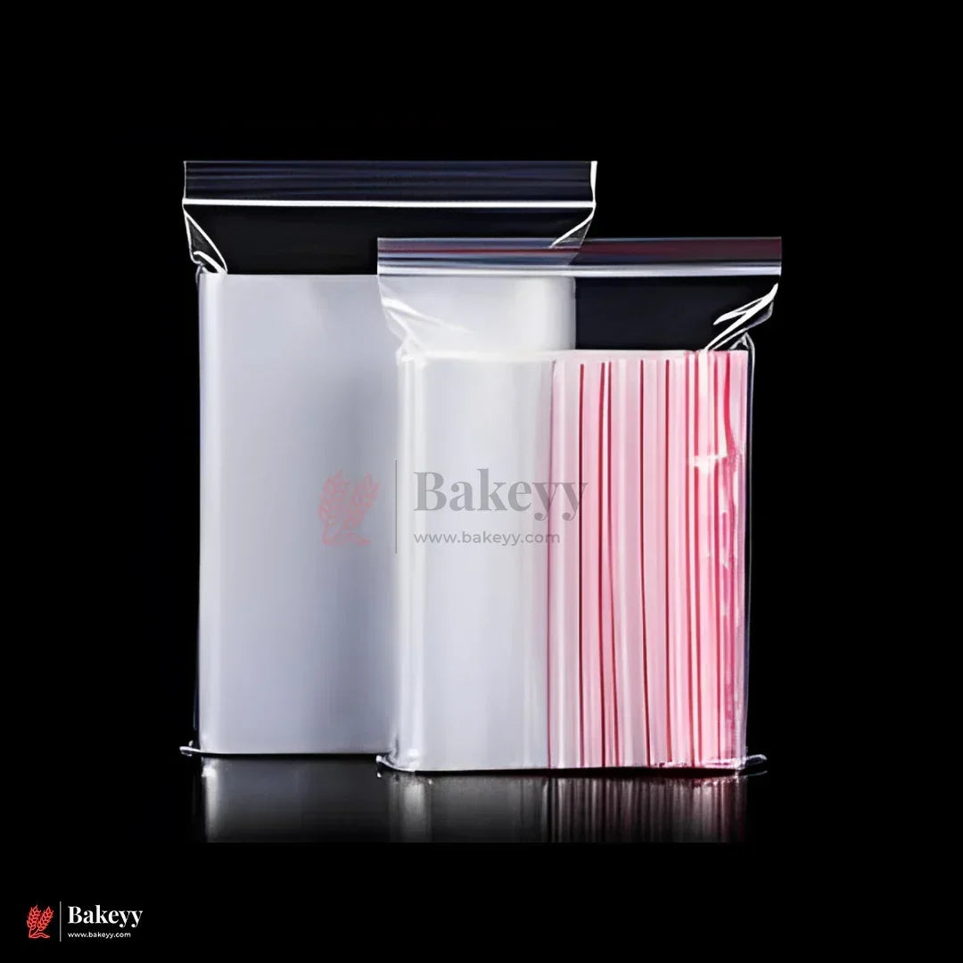 4x5inch Heavy-Duty Zip Lock Bags – Transparent Resealable Pouches for Food, Storage & Packaging | Multipurpose Zip Lock Plastic Bags | Pack Of 100