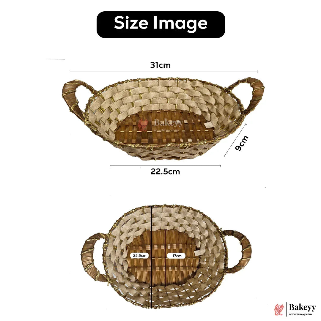 Multipurpose Plastic Storage Basket with Handle | Wicker basket – Ventilated Organizer for Kitchen & Office - Bakeyy.com - India - Multipurpose Plastic Storage Basket with Handle | Wicker basket – Ventilated Organizer for Kitchen & Office - Default Title