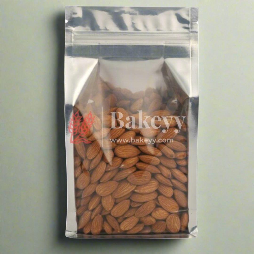 250 gm | Zip Lock Pouch | Silver Pouch With Full Window | 13.5x22 CM | Standing Pouch |250 gm | Zip Lock Pouch | Silver Pouch With Full Window | 13.5x22 CM | 110 GSM | - Bakeyy.com - India - 250 gm | Zip Lock Pouch | Silver Pouch With Full Window | 13.5x22 CM | Standing Pouch |250 gm | Zip Lock Pouch | Silver Pouch With Full Window | 13.5x22 CM | 110 GSM | - Pack Of 50 / 13.5x22 cm / 250 gm