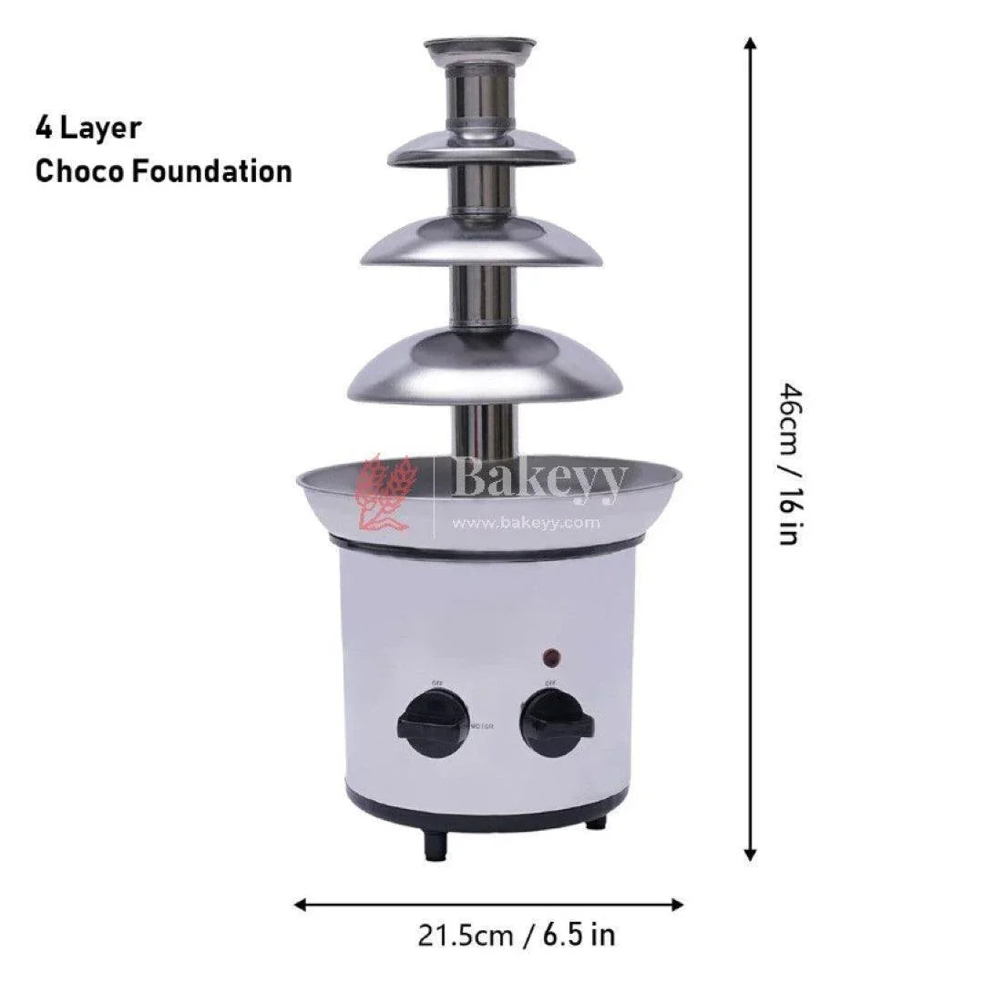 4 Layer Electric Chocolate Fountain Machine| Perfect for Melting Chocolates| 1 Piece - Bakeyy.com - India - 4 Layer Electric Chocolate Fountain Machine| Perfect for Melting Chocolates| 1 Piece - Default Title