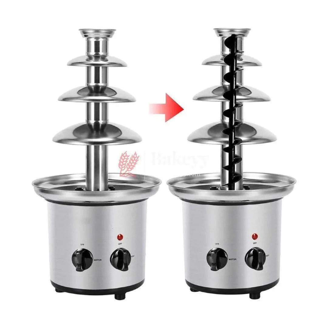 4 Layer Electric Chocolate Fountain Machine| Perfect for Melting Chocolates| 1 Piece - Bakeyy.com - India - 4 Layer Electric Chocolate Fountain Machine| Perfect for Melting Chocolates| 1 Piece - Default Title