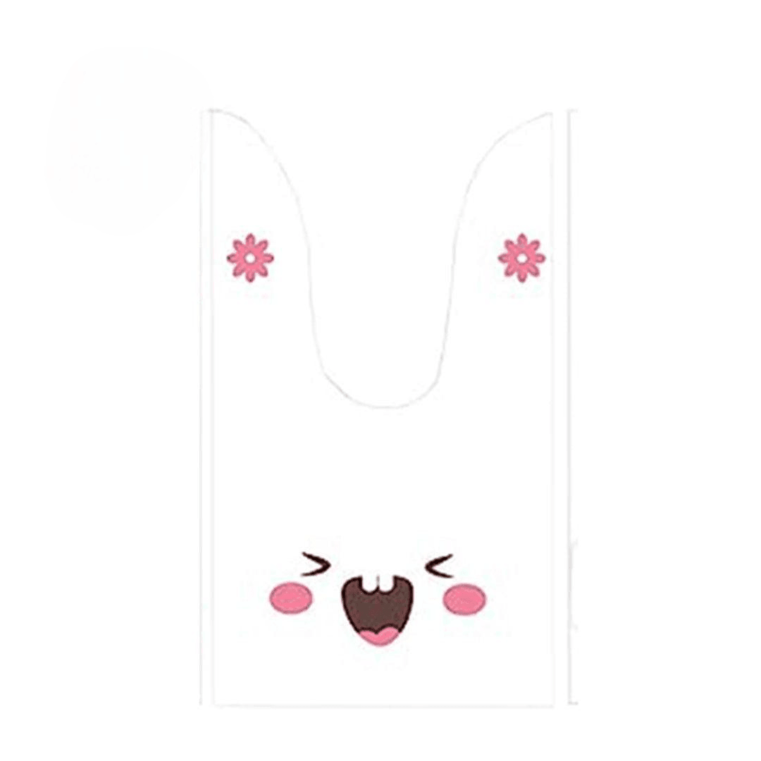 L size | Rabbit Ear Candy Gift Bags | Cute Plastic Bags | Bunny Party Favors | Pack of 50 - Bakeyy.com - India - L size | Rabbit Ear Candy Gift Bags | Cute Plastic Bags | Bunny Party Favors | Pack of 50 - Design 1