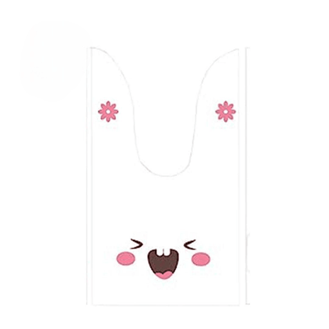 L size | Rabbit Ear Candy Gift Bags | Cute Plastic Bags | Bunny Party Favors | Pack of 50 - Bakeyy.com - India - L size | Rabbit Ear Candy Gift Bags | Cute Plastic Bags | Bunny Party Favors | Pack of 50 - Design 1