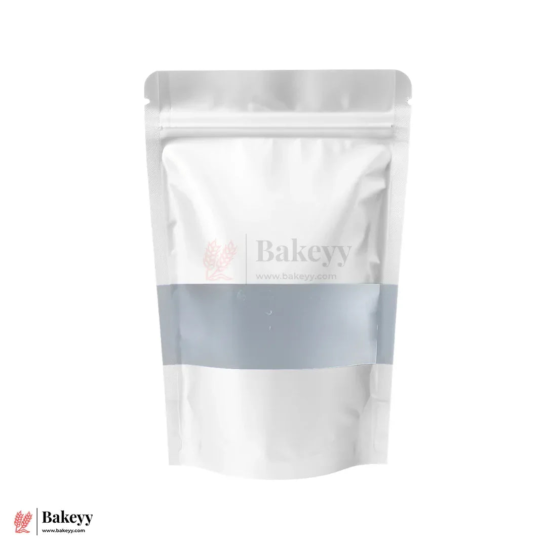 White Colour With Window | 10x17 CM | Standing Pouch | 110 GSM | Pack of 100