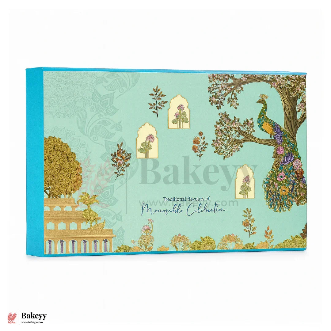 One Kg Sweet Box Premium Peacock Design Sweet & Gift Box | Elegant Festive Packaging | Pack Of 10
