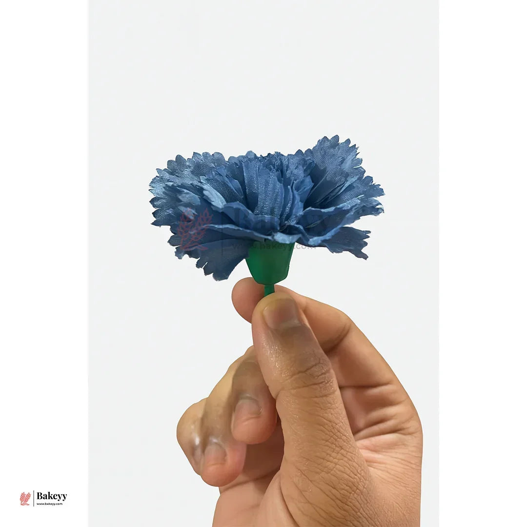 8cm - Lorvox Carnation Artificial Flowers Without Stem |Pack of 10 - Bakeyy.com - India - 8cm - Lorvox Carnation Artificial Flowers Without Stem |Pack of 10 - Blue 65.00
