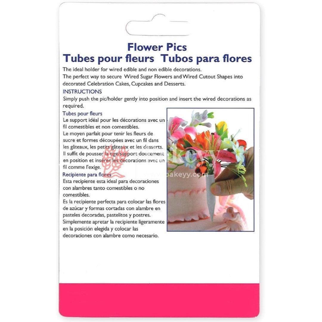 Large Flower Picks, White | Artificial Flower Holder| Pack of 6 - Bakeyy.com - India - Large Flower Picks, White | Artificial Flower Holder| Pack of 6 - Default Title