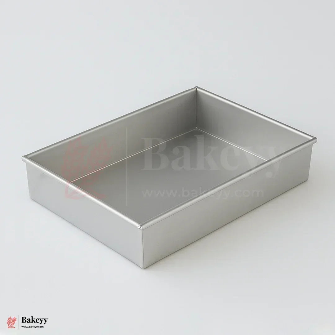 12x10x1" Rectangular Aluminium Cake Mould - Bakeyy.com - India - 12x10x1" Rectangular Aluminium Cake Mould - Default Title