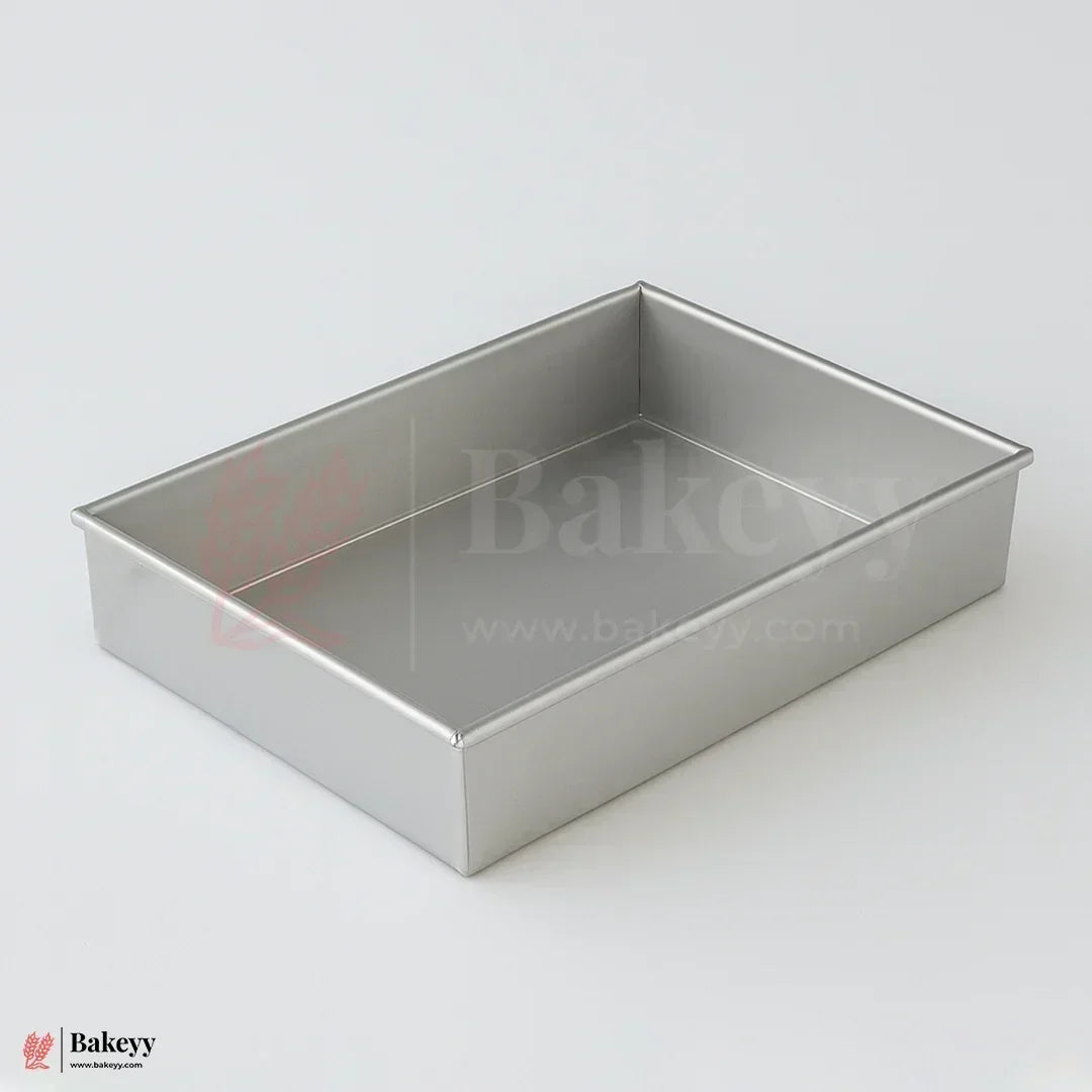 12x10x1" Rectangular Aluminium Cake Mould - Bakeyy.com - India - 12x10x1" Rectangular Aluminium Cake Mould - Default Title