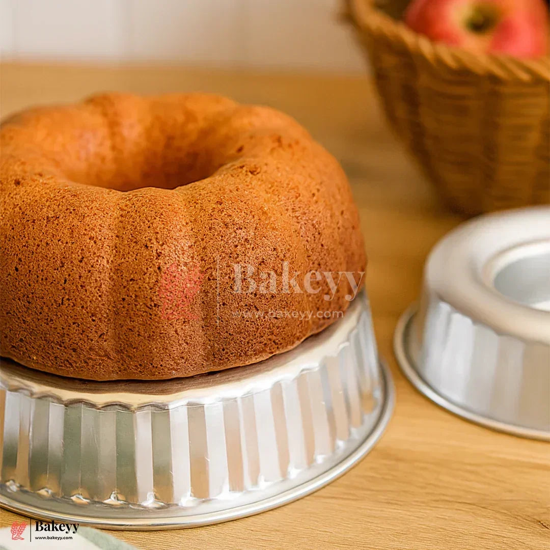 Aluminium Bundt Cake Mold | 9-Inch Ring Style Cake Tin - Bakeyy.com - India - Aluminium Bundt Cake Mold | 9-Inch Ring Style Cake Tin - Default Title