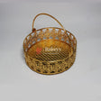 8 inch Royal Gold Metal Basket | Elegant Serving & Gifting Accessory | Gift Baskets For Dry Fruits ,Gift Hampers, Return Gift for wedding, Anniversary, Birthday, house warming - Bakeyy.com - India - 8 inch Royal Gold Metal Basket | Elegant Serving & Gifting Accessory | Gift Baskets For Dry Fruits ,Gift Hampers, Return Gift for wedding, Anniversary, Birthday, house warming - Default Title