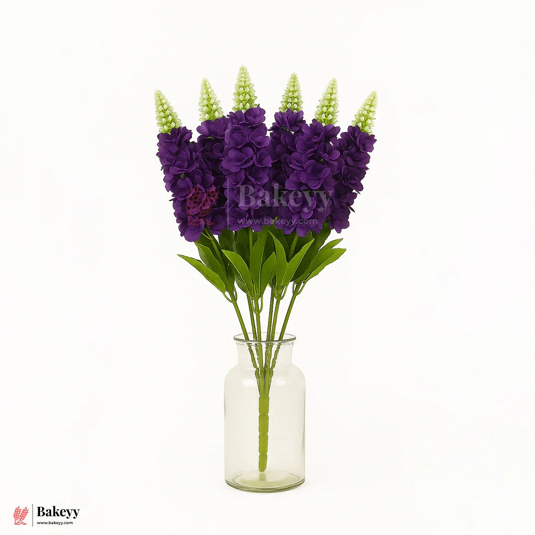 Artificial Delphinium Flower Bunch – 60cm | Deep Purple | Decorative Stick for Home & Events | Pack Of 1 - Bakeyy.com - India - Artificial Delphinium Flower Bunch – 60cm | Deep Purple | Decorative Stick for Home & Events | Pack Of 1 - Default Title