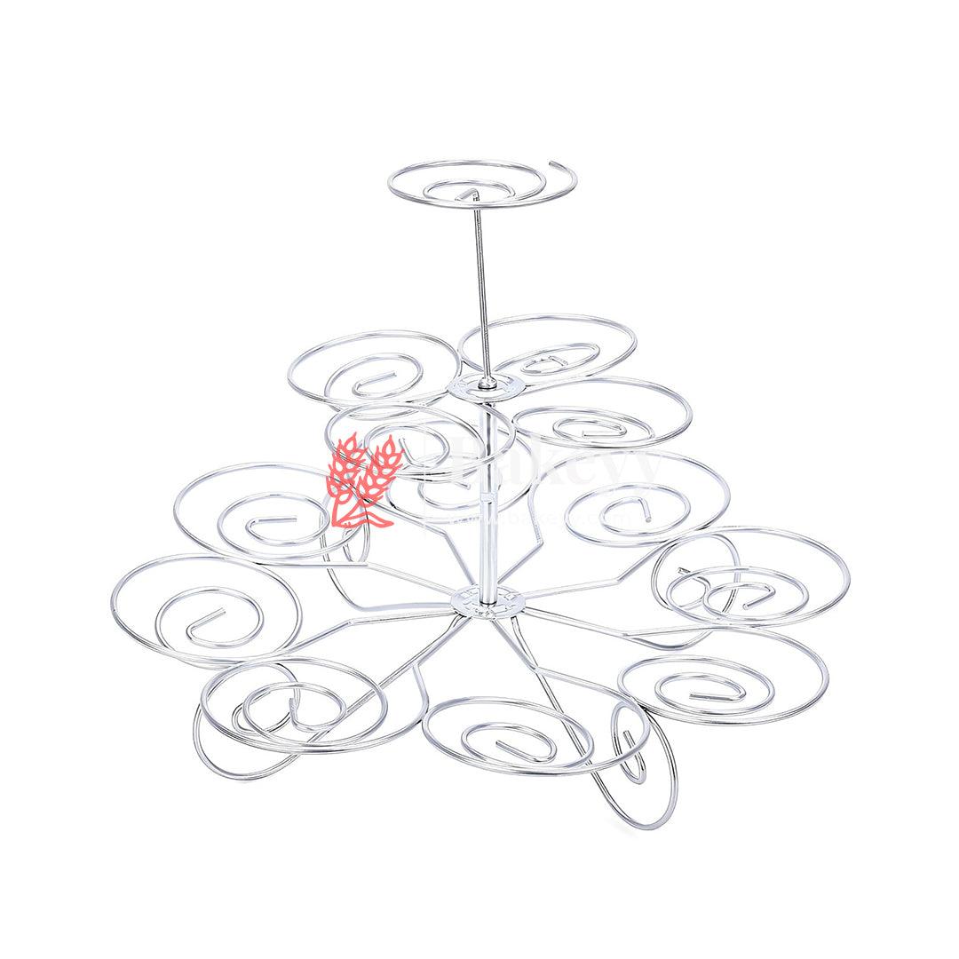 Detachable 3 Layers Iron Cake Stand 13 Cupcake Holder Cup Tray Table Decoration for Party Wedding Birthday Displays Tower - Bakeyy.com - India - Detachable 3 Layers Iron Cake Stand 13 Cupcake Holder Cup Tray Table Decoration for Party Wedding Birthday Displays Tower - Default Title