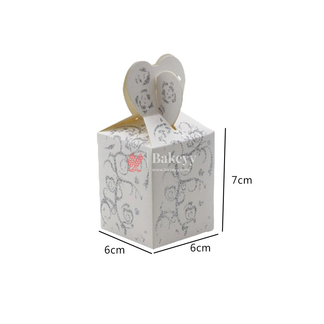 Gift Box | Pack Of 10 | Chocolate Packing Box | Return Gift Box | White Silver Colour - Bakeyy.com - India - Gift Box | Pack Of 10 | Chocolate Packing Box | Return Gift Box | White Silver Colour - Default Title