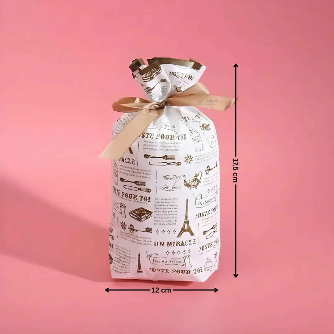 News Paper Style Plastic Stand Up Treat Favor Bags Gift Wrapper Bags for Candy Cookie Chocolate | Pack of 50 - Bakeyy.com - India - News Paper Style Plastic Stand Up Treat Favor Bags Gift Wrapper Bags for Candy Cookie Chocolate | Pack of 50 - Small 349.00