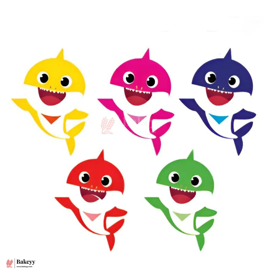 Pre-Cut | Edible Wafer | Baby Shark Theme| Pack Of 10