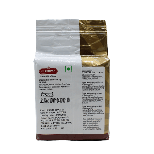 Gloripan Instant Dry Yeast | 500 Grams - Bakeyy.com - India - Gloripan Instant Dry Yeast | 500 Grams - Default Title