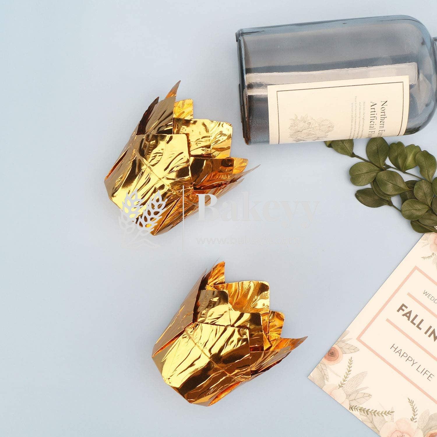 gold-tulip-cup-or-pack-of-50-or-muffin-cup-or-cupcake-liners-bakeyy-com-5 - Bakeyy.com