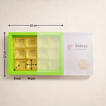 green Sliding Chocolate Box with Gold Cavity | Premium Rigid Gift Box for Chocolates | Pack of 10