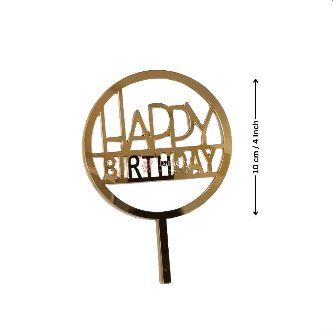 4" Happy Birthday Cake Toppers - D20 | Pack of 5