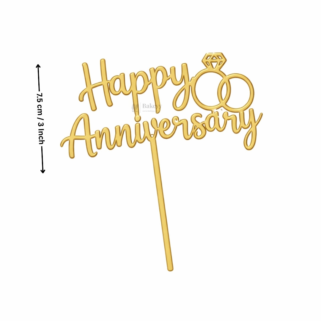 4" inch Happy Anniversary Cake Topper D1 | Pack of 5